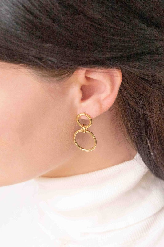 Asymmetrical Circle Earrings