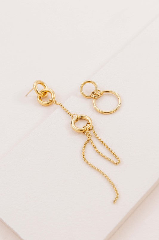 Asymmetrical Circle Earrings