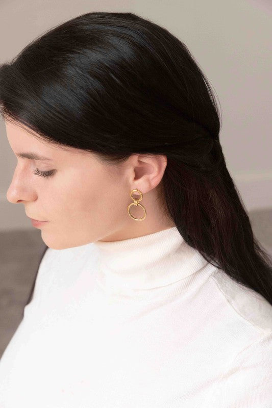 Asymmetrical Circle Earrings