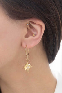 Thumbnail for Northern Star Hoop Earrings