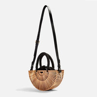 Thumbnail for Vintage Bamboo Woven Handbag