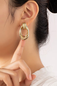 Thumbnail for Premium trio metal knot and hoop earrings